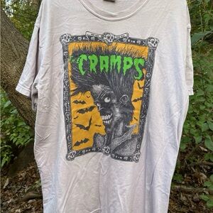 The CRAMPS T-Shirt Men’s XL Off White Comfort Colors Boot Horror Punk